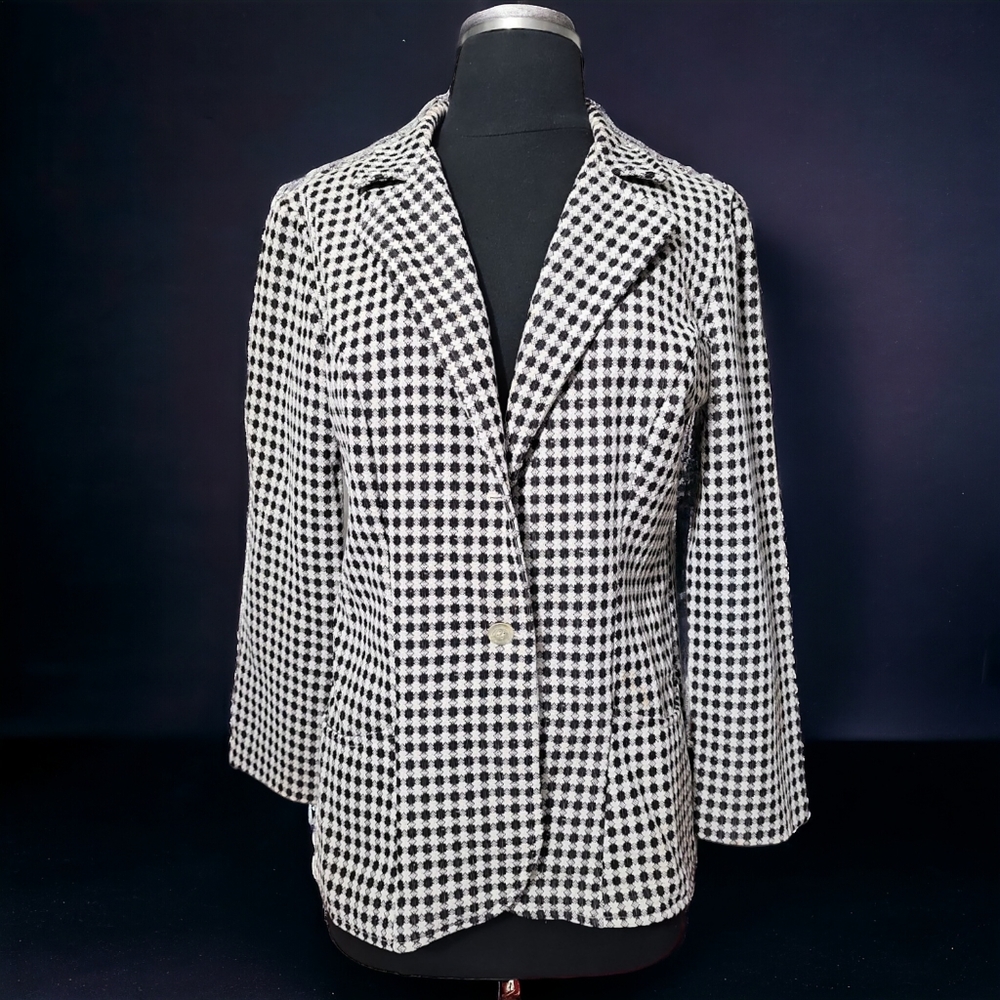 Ladies Houndstooth blazer/Jacket Retro Vintage unlined